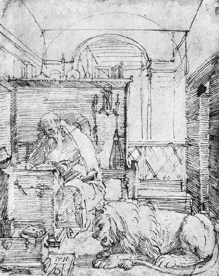 Albrecht Durer St Jerome in His Study